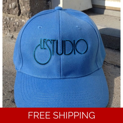 Le Studio Baseball Hat Light Blue B & B Front Logo